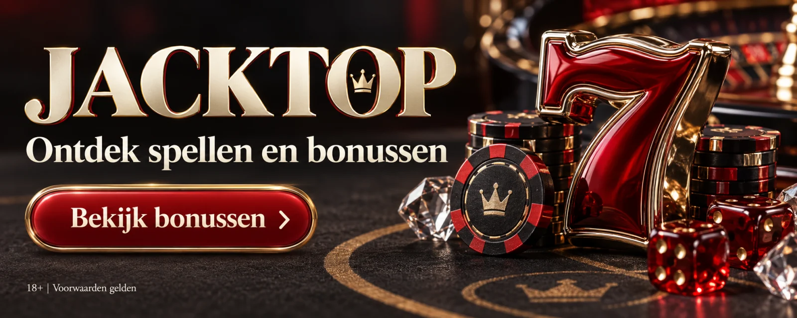 Jacktop: ontdek spellen en bonussen, met de knop Bekijk bonussen